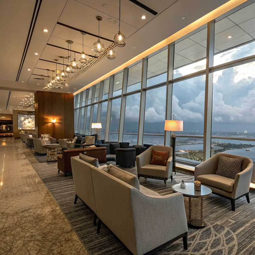 A breathtaking view of the OPTRINALEX lounge